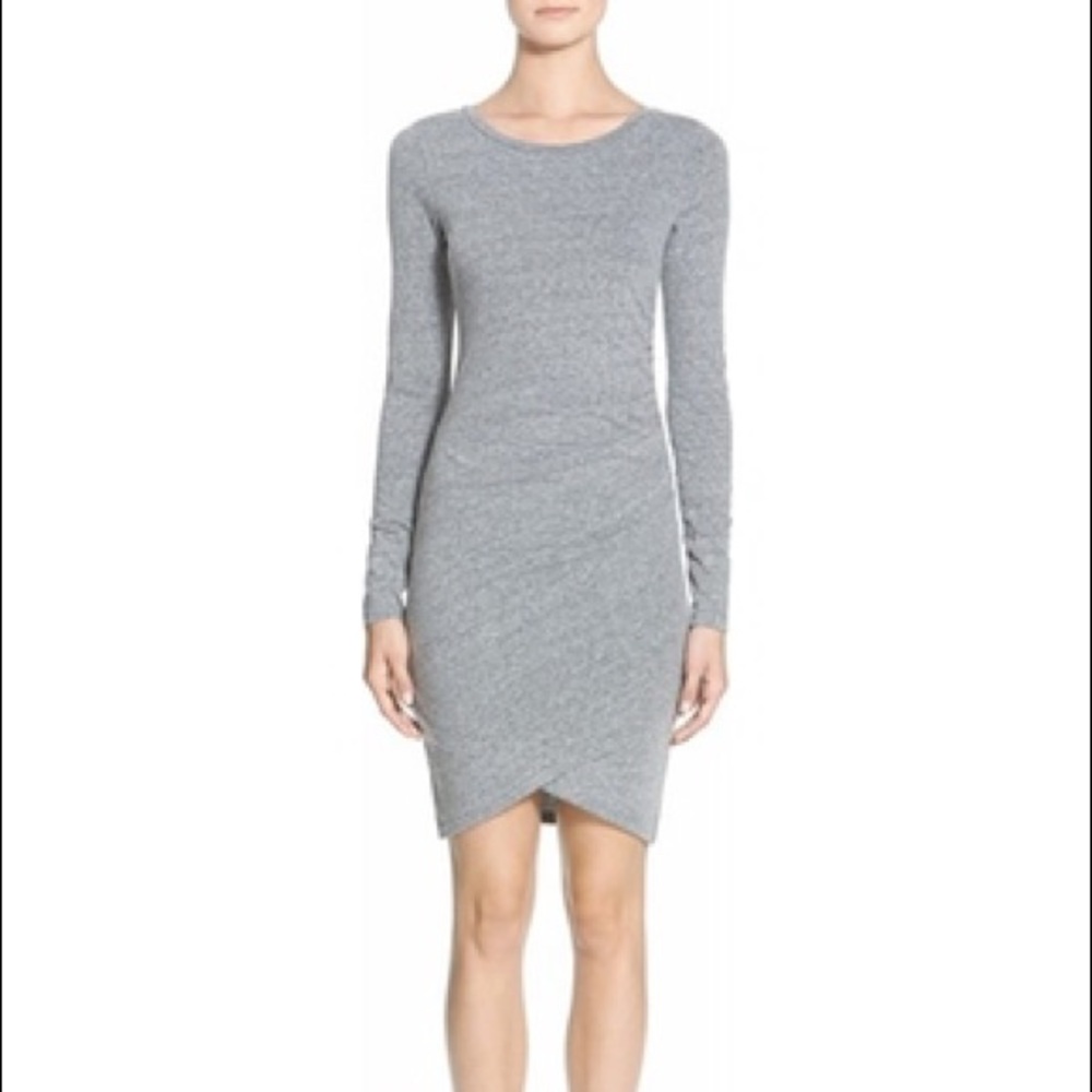 Leith long sleeve wrap dress